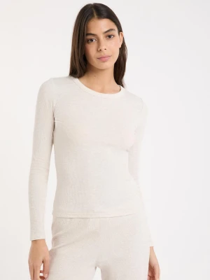 Koszulka piżamowa z okrągłym dekoltem z bawełny Etam