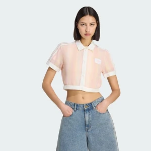 KOSZULKA POLO ADIDAS ORIGINALS SUMMER GLOW STRIPED CROPPED Sandy Pink
