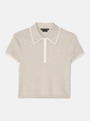 Koszulka polo Alice + Olivia mleczny
