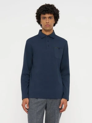 Koszulka polo Barbour granatowy melanż