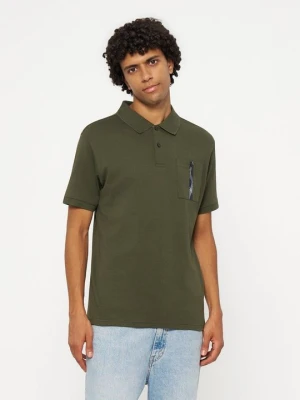 Koszulka polo Barbour oliwkowy