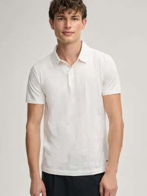 Koszulka polo Bartholo w kolorze złamanej bieli Joop