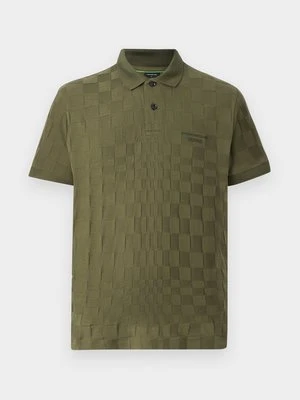 Koszulka polo Boss ciemnozielony