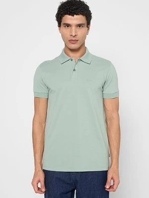 Koszulka polo Boss jasnozielony