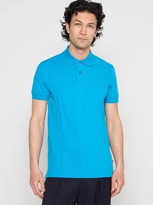 Koszulka polo Boss turkusowy