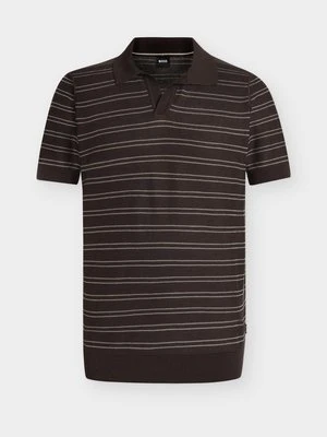 Koszulka polo Boss ciemnobrązowy