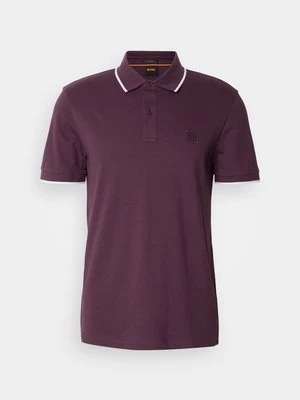 Koszulka polo Boss ciemnoliliowy