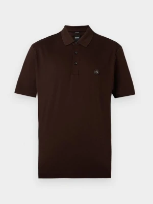 Koszulka polo Boss ciemnobrązowy