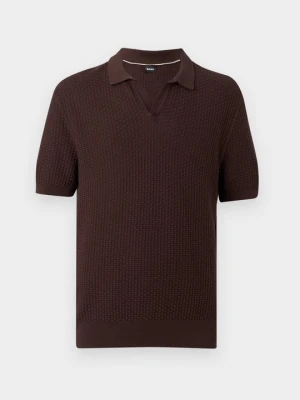 Koszulka polo Boss ciemnobrązowy