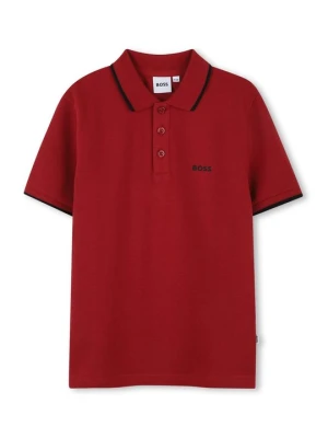 Koszulka polo Boss czerwony