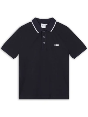 Koszulka polo Boss granatowy