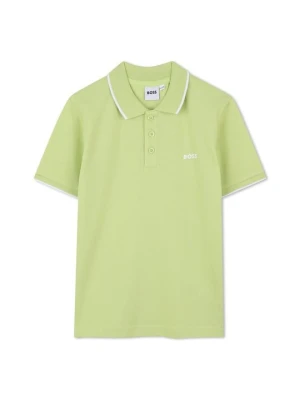 Koszulka polo Boss jasnozielony