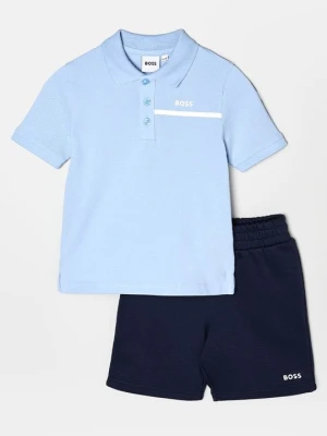 Koszulka polo Boss niebieski