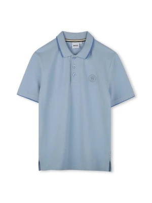 Koszulka polo Boss niebieski
