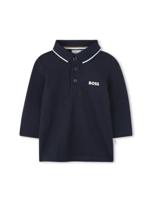 Koszulka polo Boss niebieski