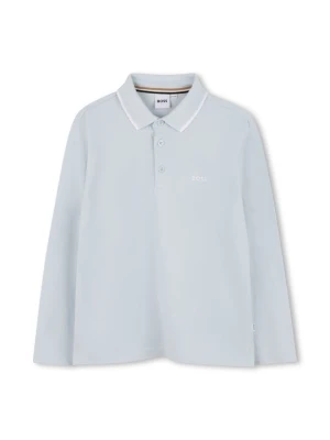 Koszulka polo Boss niebieski