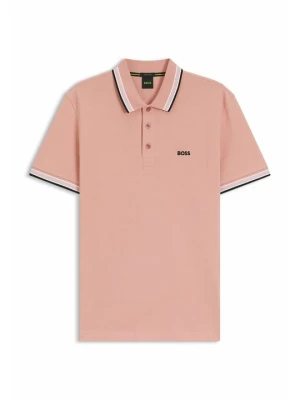Koszulka polo Boss różowy