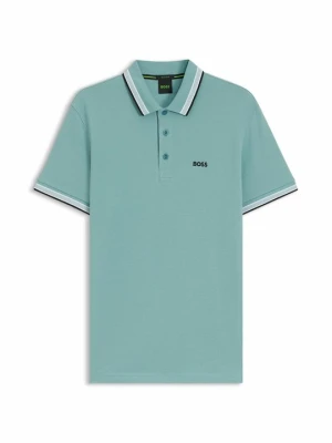 Koszulka polo Boss turkusowy