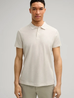 Koszulka polo Bradley w kolorze beżowym o wyrazistej strukturze Joop