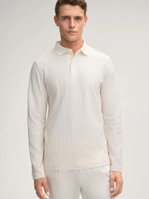 Koszulka polo Bryson z długim rękawem w kolorze kremowym Joop