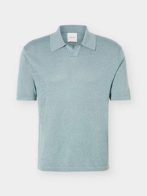 Koszulka polo Calvin Klein jasnozielony