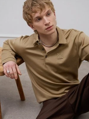 Koszulka polo Calvin Klein szary