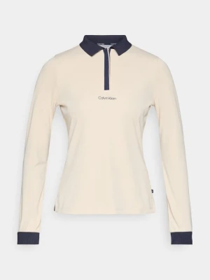 Koszulka polo Calvin Klein beżowy