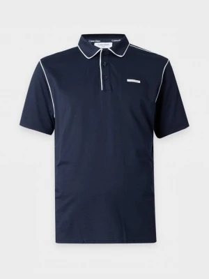 Koszulka polo Calvin Klein szafirowy