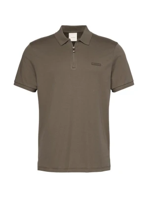 Koszulka polo Calvin Klein brązowy