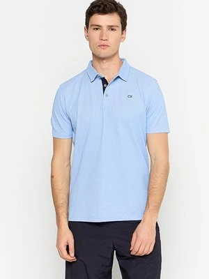 Koszulka polo Calvin Klein jasnoniebieski