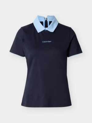 Koszulka polo Calvin Klein granatowy