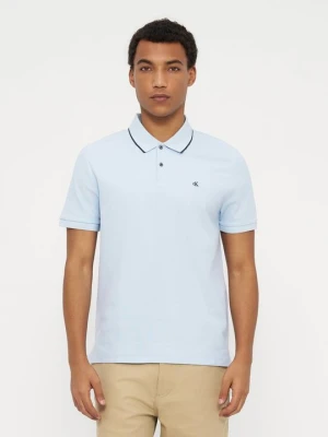 Koszulka polo Calvin Klein jasnoniebieski