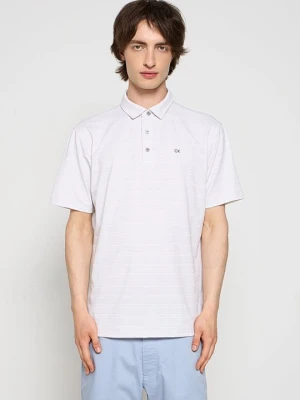 Koszulka polo Calvin Klein jasnoszary