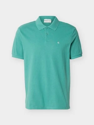 Koszulka polo Calvin Klein Jeans ciemnozielony