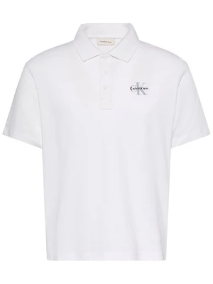 Koszulka polo Calvin Klein Jeans biały