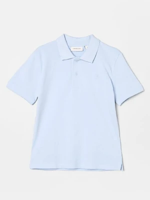 Koszulka polo Calvin Klein Jeans jasnoniebieski