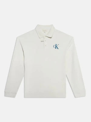 Koszulka polo Calvin Klein Jeans mleczny