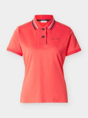 Koszulka polo Calvin Klein koralowy