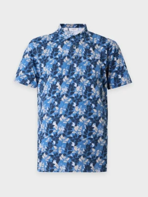 Koszulka polo Calvin Klein niebieski denim