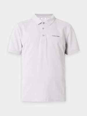 Koszulka polo Calvin Klein srebrny