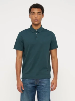 Koszulka polo Calvin Klein turkusowy