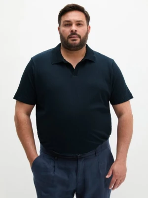 Koszulka polo DfC Jersey Structure Regular Marc O'Polo modrá