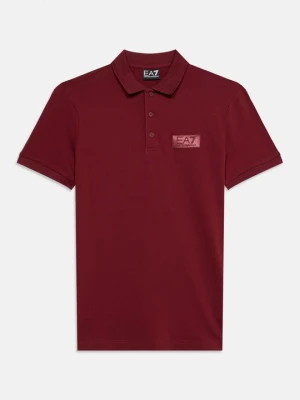 Koszulka polo EA7 Emporio Armani ciemnoczerwony