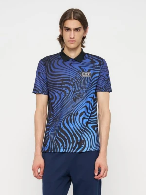 Koszulka polo EA7 Emporio Armani niebieski
