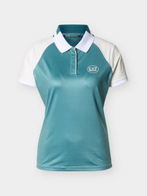 Koszulka polo EA7 Emporio Armani turkusowy