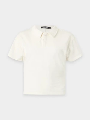 Koszulka polo EB DENIM biały
