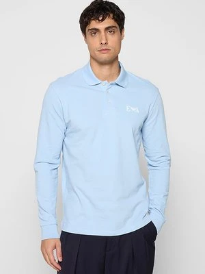 Koszulka polo Emporio Armani niebieski