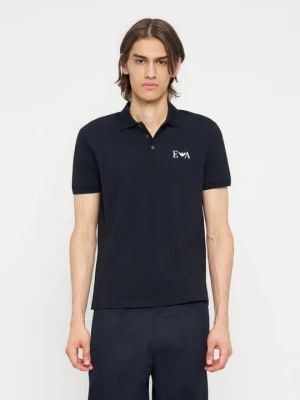 Koszulka polo Emporio Armani niebieski