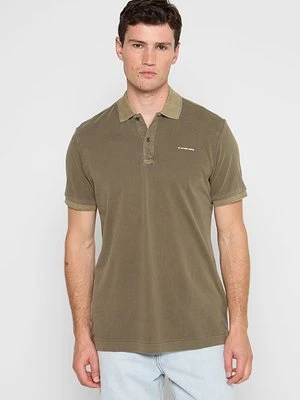 Koszulka polo G-Star oliwkowy