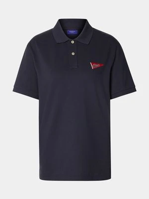 Koszulka polo Gant granatowy